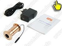 Беспроводной IP WI-FI видеоглазок TUYA с облачным хранением HDcom T202-8G - комплектация